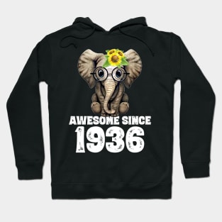 Awesome since 1936 84 Years Old Bday Gift 84th Birthday Hoodie